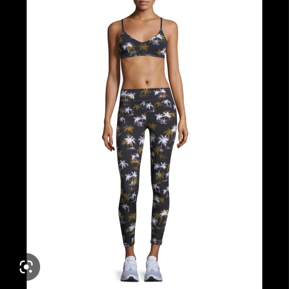 Anthropologie | The Upside | Acapulco Palm Leggings | Black/Gold/White | 6